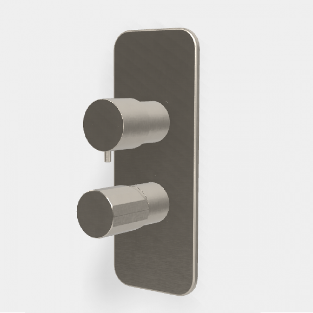 Смеситель для душа, Fima Carlo Frattini, Spillo Tech,  X COLLECTION, на 2/3 потребителя, цвет-брашированный никель