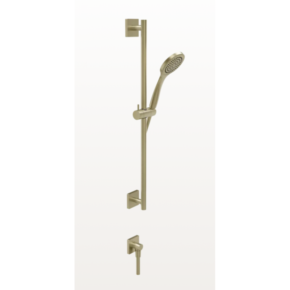 Душевой гарнитур, Gessi, Rilievo, 100, цвет-Brushed Brass PVD