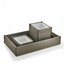 Набор аксессуаров, 3SC, Hilton, лоток, стакан, мыльница, шгв 290*170*110, цвет-Fango