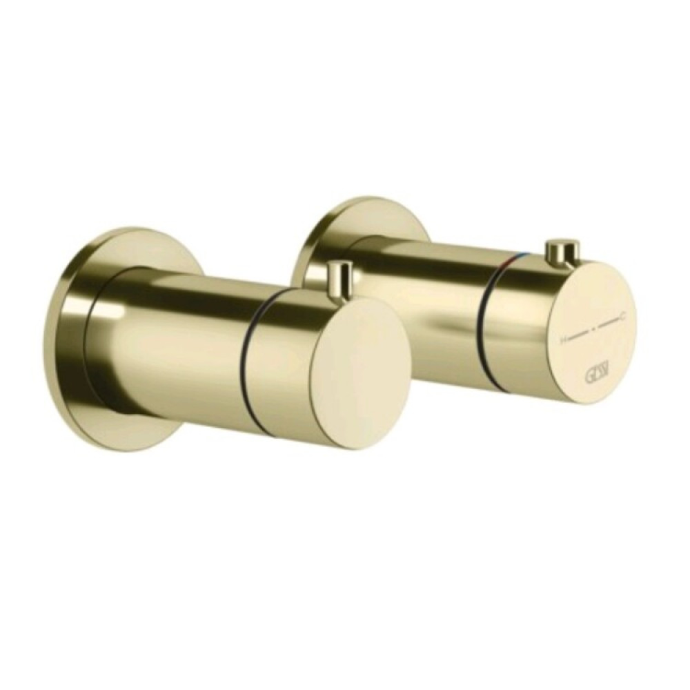 Смеситель для душа, Gessi, Anello, на 2 потребителя, цвет-Brass PVD