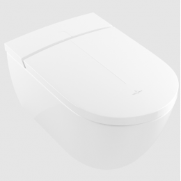 Унитаз-биде, Villeroy&Boch, Viclean, подвесной, шгв 385*595*400, CeramicPlus, цвет-альпийский белый (белый Alpin)