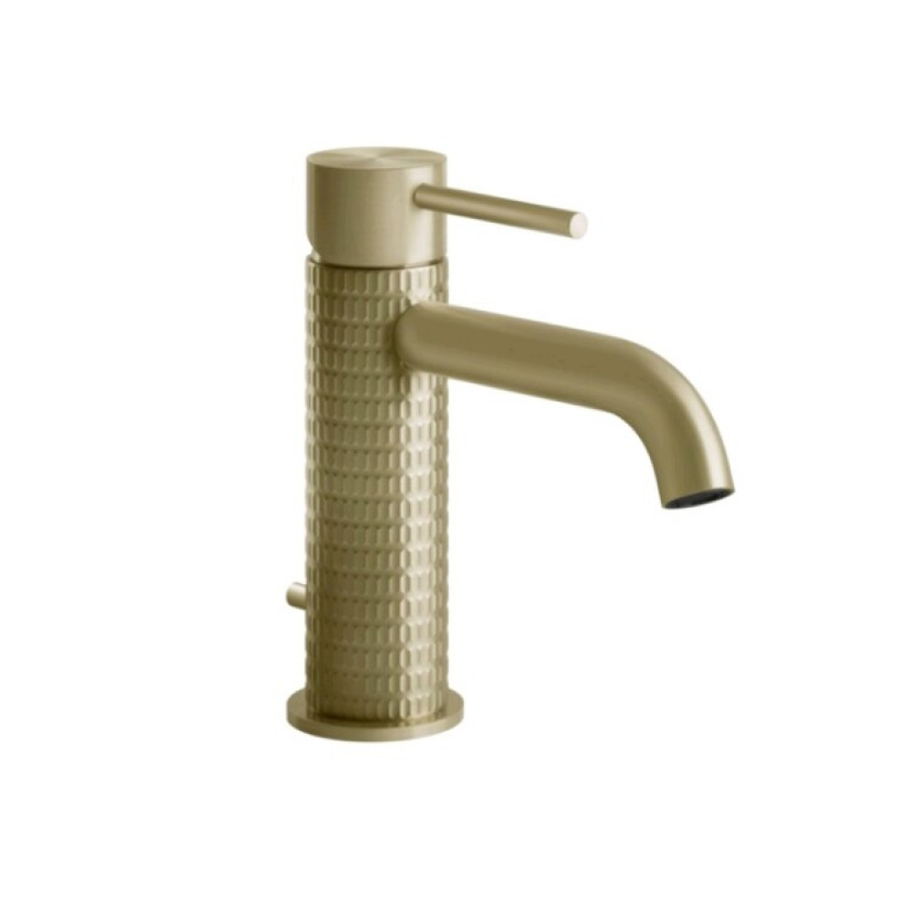 Смеситель для раковины, Gessi, 316 Meccanica, цвет-Brushed Brass PVD