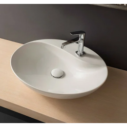 Раковина, Scarabeo, Moai, шгв 550*450*155, отверстия для смесителя-1, цвет-белый