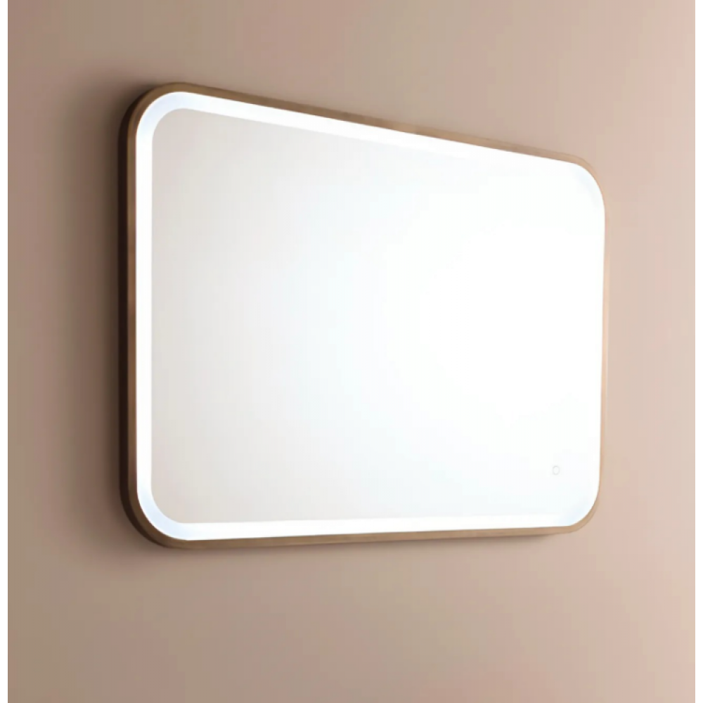 Зеркало, Bertocci, Design, прямоугольное, шгв 1000*15*700, с подсветкой, цвет рамы-золото матовое