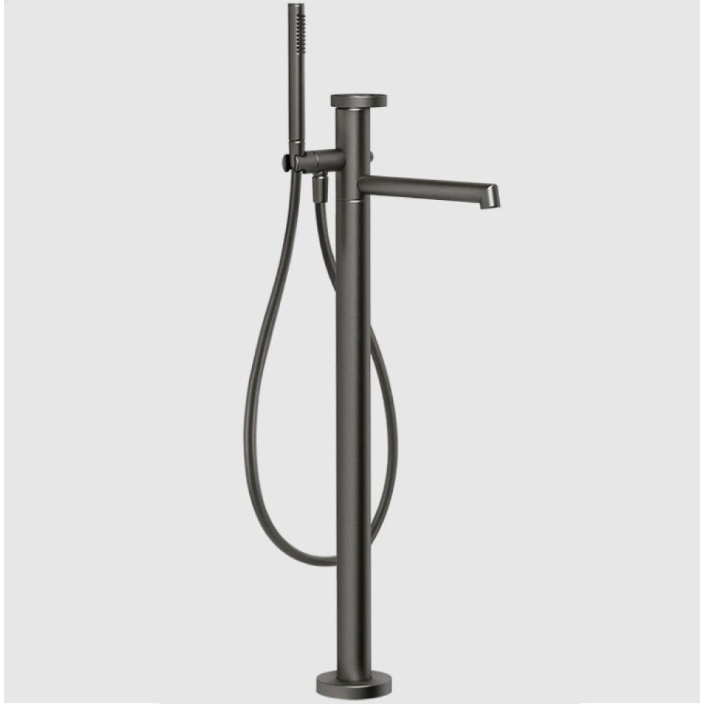 Смеситель для ванны и душа, Gessi, Anello, цвет-Black Metal Brushed PVD
