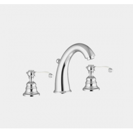 Смеситель для раковины, Fima Carlo Frattini, Herend, цвет-золото/белый