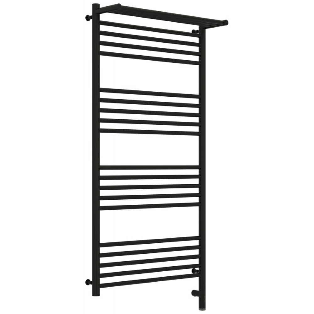Полотенцесушитель, Сунержа, Богема 3.0, с 1 полкой, шгв 632*214*1324, нижнее справа, МЭМ, цвет-чёрный матовый