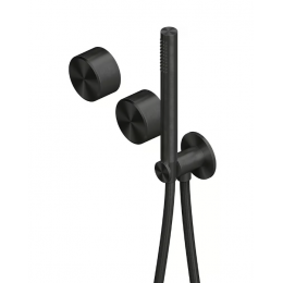 Смеситель для душа, Quadro design, Stereo, на 2 потребителя, цвет-золото светлое (Light Gold)