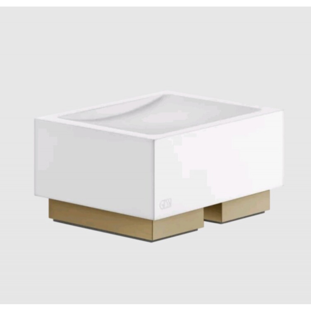 Мыльница, Gessi, Rettangolo, шгв 105*85*56.5, цвет-белый/Warm Bronze Brushed PVD