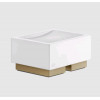 Мыльница, Gessi, Rettangolo, шгв 105*85*56.5, цвет-белый/Warm Bronze Brushed PVD