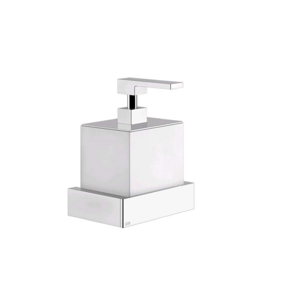 Дозатор для жидкого мыла, Gessi, Rettangolo, шгв 140*120*175, цвет-хром/белый
