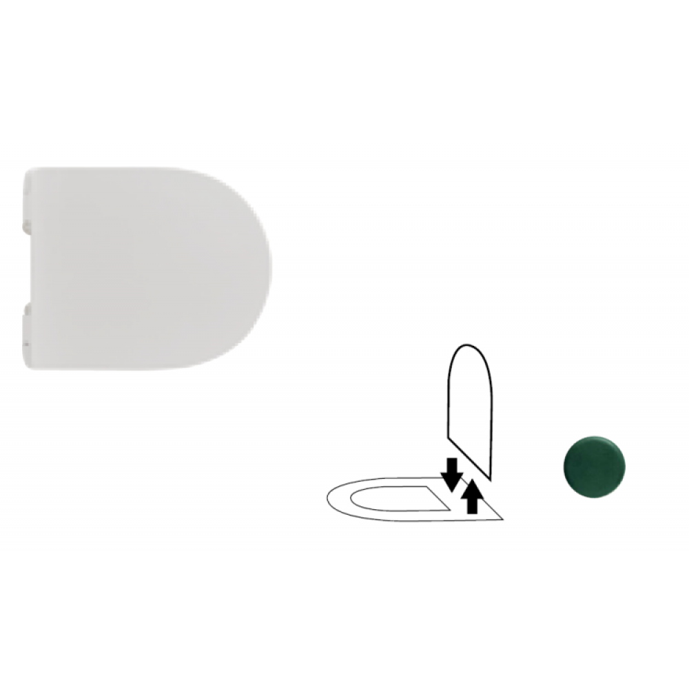 Сиденье для унитаза, Scarabeo, Без коллекции, шг 360*505, цвет-Musk matt