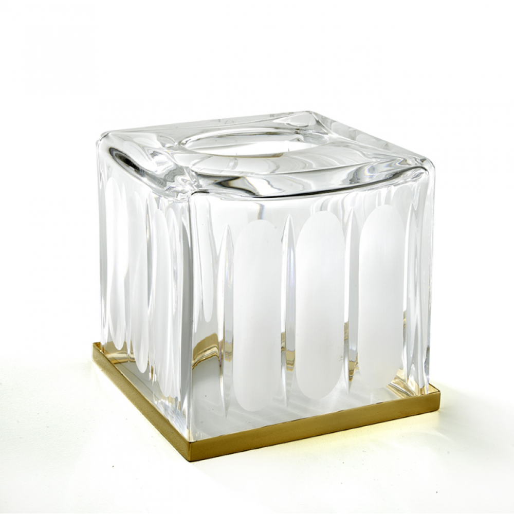 Контейнер для бумажных салфеток, 3SC, Montblanc, настольный, шгв 130*130*150, цвет-золото матовое