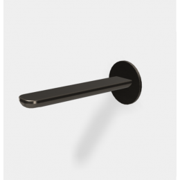 Излив, Fima Carlo Frattini, Shower accessories, на борт ванны, вынос излива, мм-201, стандарт подводки-1/2", цвет-брашированный чёрный хром