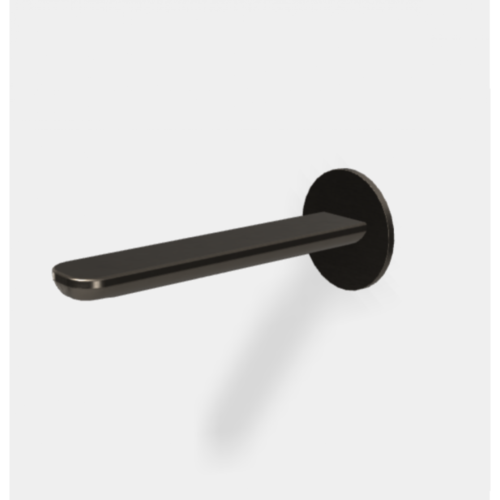 Излив, Fima Carlo Frattini, Shower accessories, на борт ванны, вынос излива, мм-201, стандарт подводки-1/2", цвет-брашированный чёрный хром