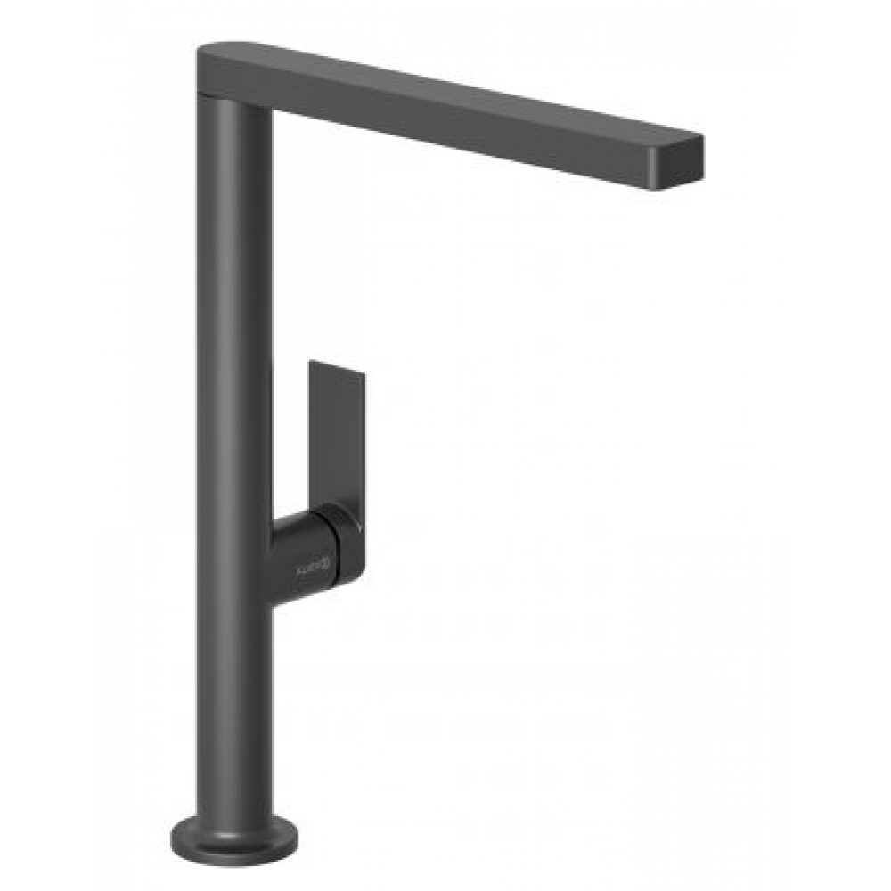 Смеситель для кухни, Kludi, QORD, цвет-глубокий черный матовый