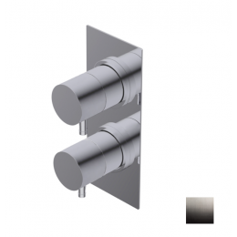 Смеситель для душа, Ritmonio, Diametro35, на 2 потребителя, цвет-Brushed Black Chrome