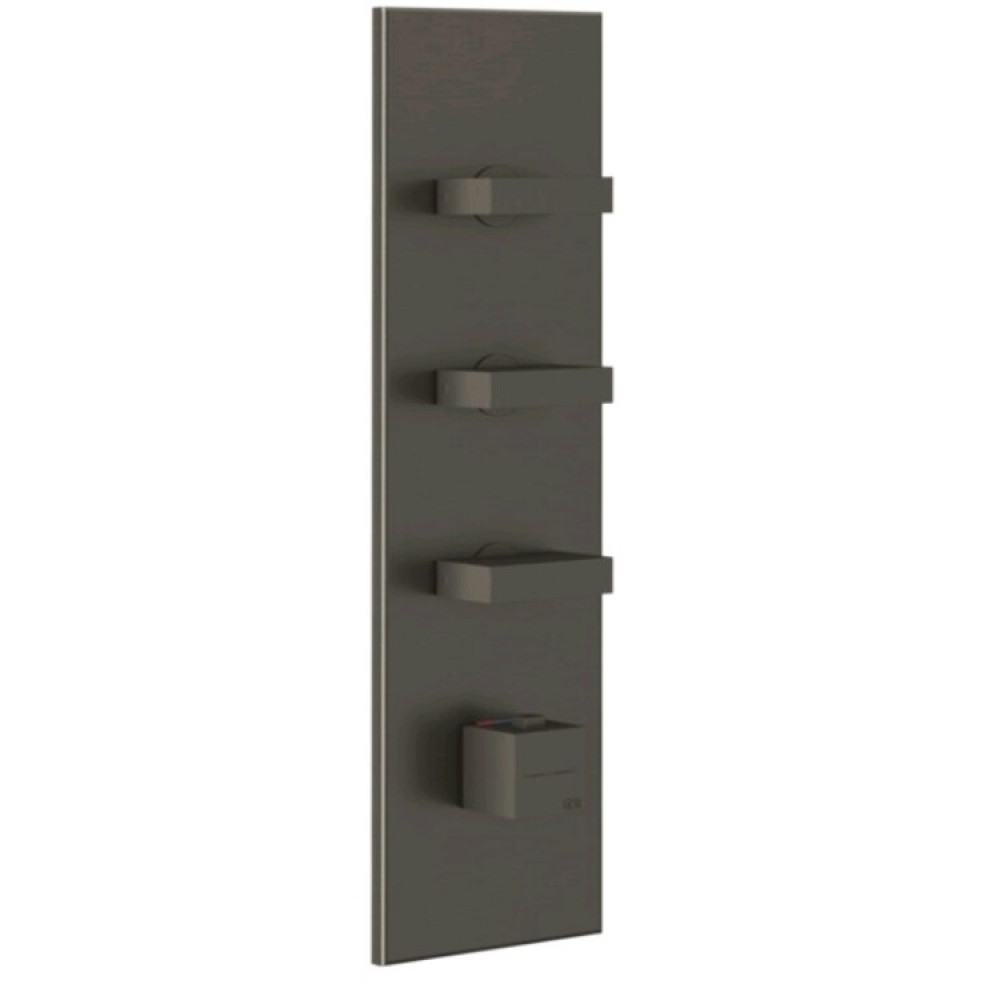 Смеситель для душа, Gessi, на 3 потребителя, цвет-Black Metal Brushed PVD (старый арт. 43026/707)