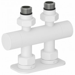 Вентиль, Сунержа, EU50, 2 х НР G 1/2" / 2 х НГ G 3/4", прямой, скрытый, цвет-белый матовый