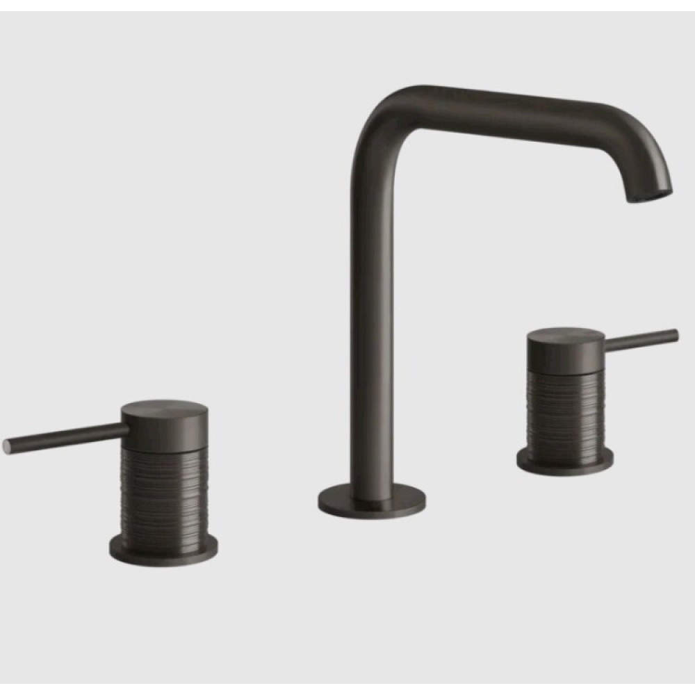 Смеситель для раковины, Gessi, 316 Trame, цвет-Black Metal Brushed PVD
