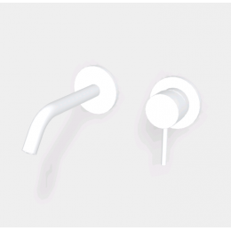 Смеситель для раковины, Fima Carlo Frattini, Spillo Up, цвет-белый матовый