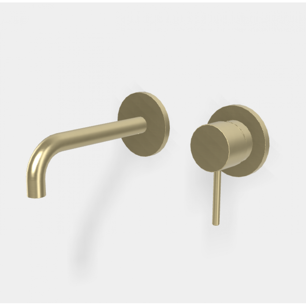 Смеситель для раковины, Fima Carlo Frattini, Spillo Up, цвет-шампань брашированная