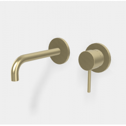 Смеситель для раковины, Fima Carlo Frattini, Spillo Up, цвет-шампань брашированная