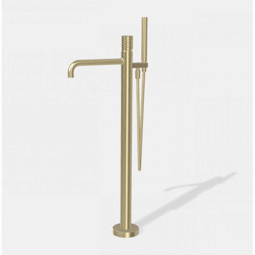 Смеситель для ванны и душа, Fima Carlo Frattini, Spillo Tech, X COLLECTION, цвет-шампань брашированная