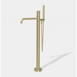 Смеситель для ванны и душа, Fima Carlo Frattini, Spillo Tech, X COLLECTION, цвет-шампань брашированная