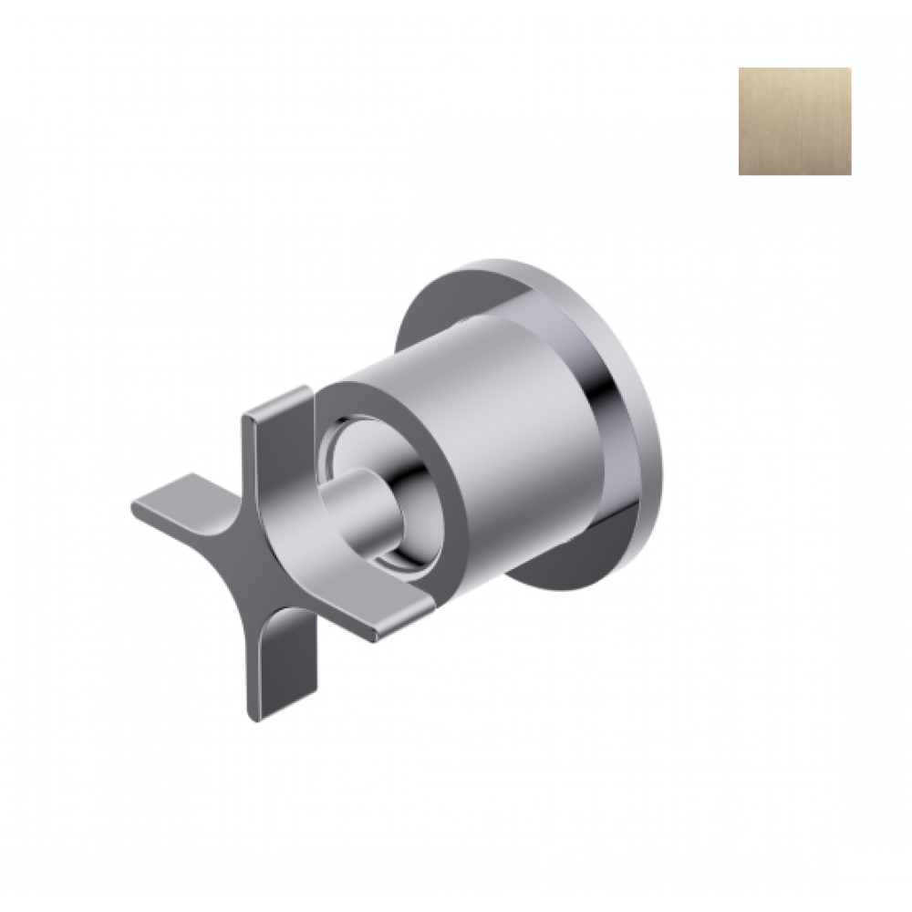 Смеситель для душа, Ritmonio, Diametro35 Cross, на 1 потребитель, цвет-Brushed Champagne