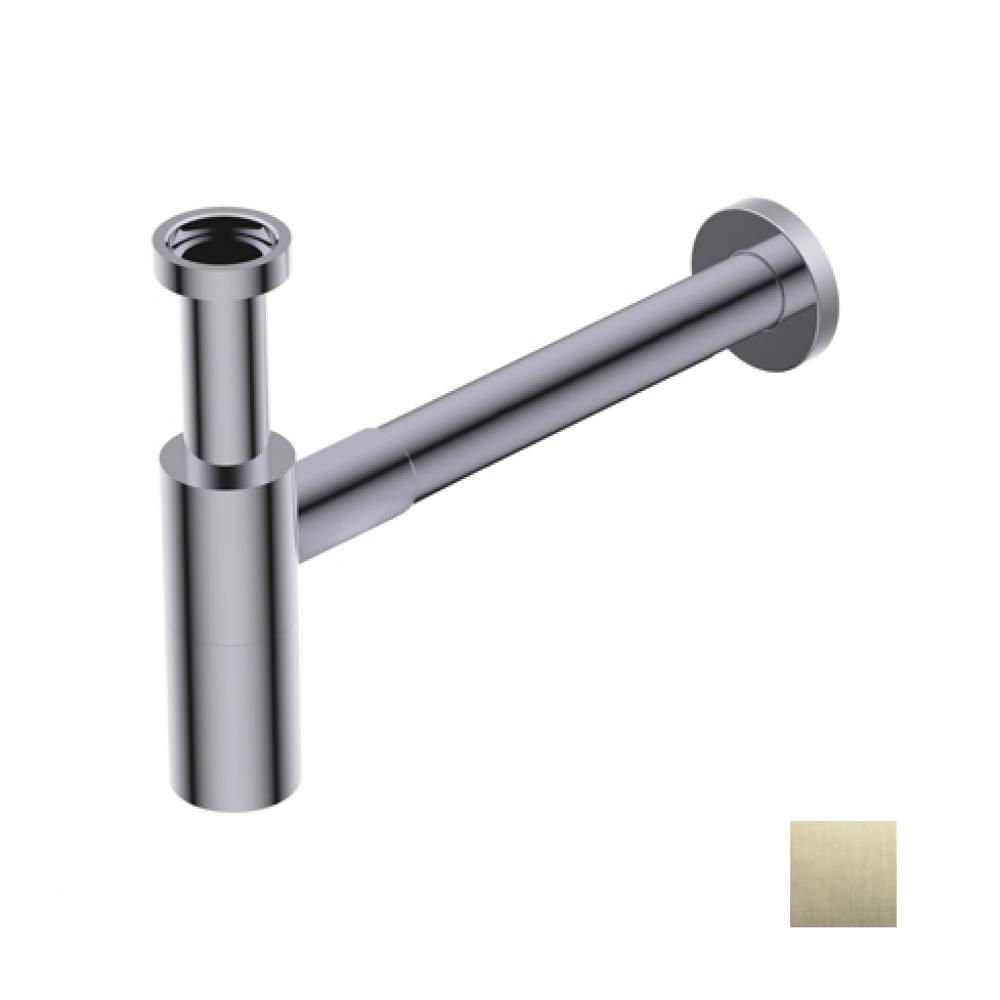 Сифон, Ritmonio, бутылочный, 1 1/4", цвет-Brushed champagne PVD