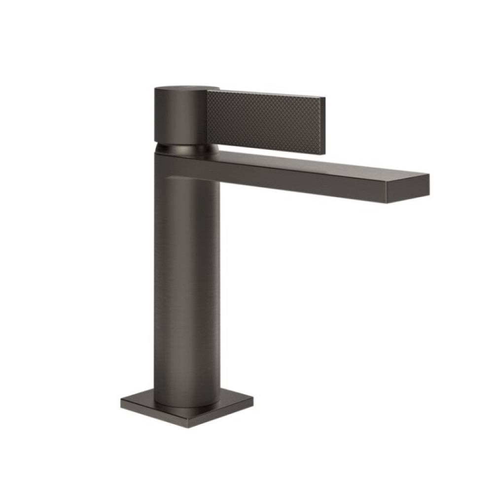 Смеситель для раковины, Gessi, Inverso Diamantato, цвет-Black Metal Brushed PVD