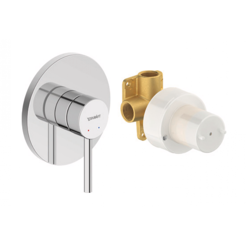 Смеситель для душа, Duravit, Circle, на 1 потребитель, внутренняя часть-в комплекте, цвет-хром