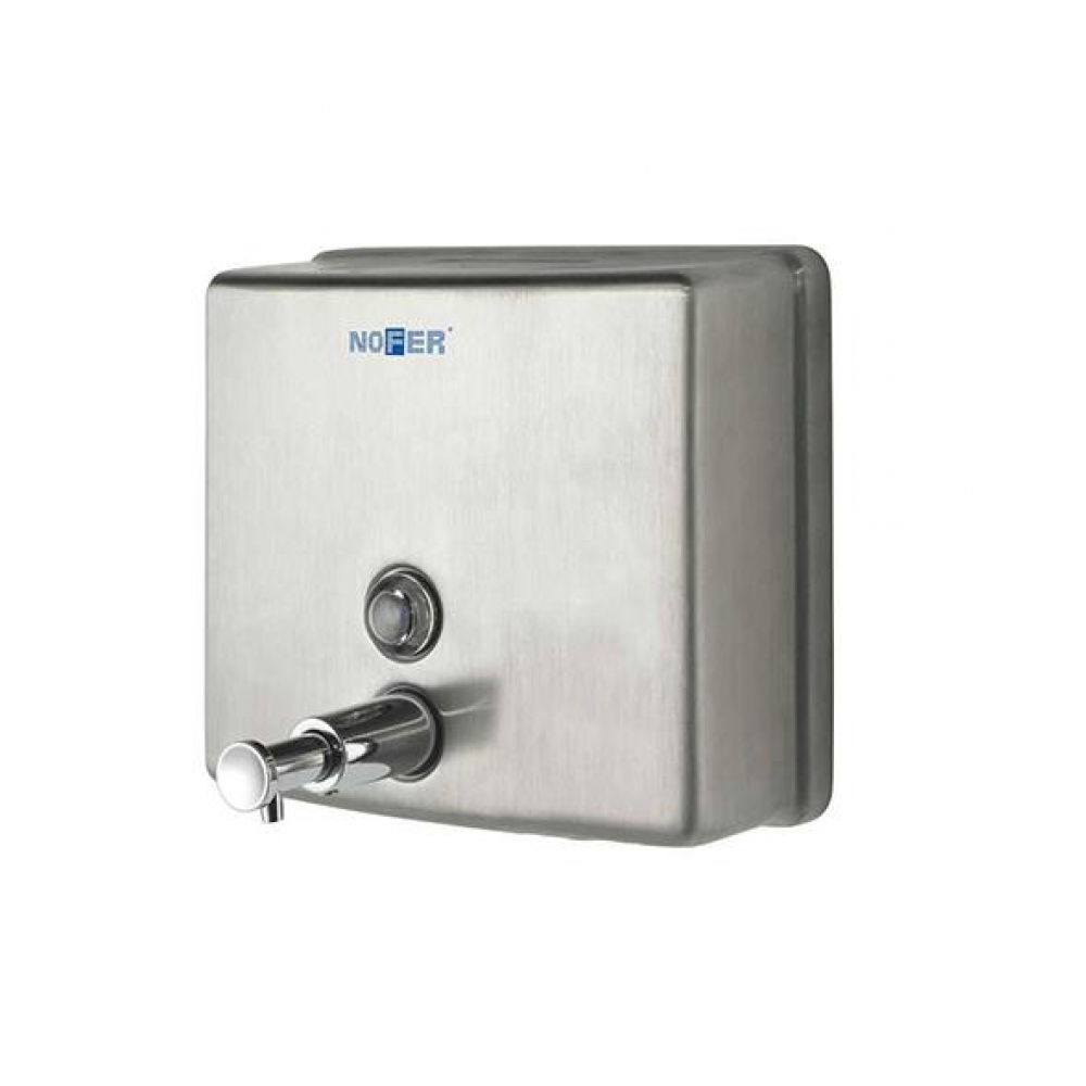 Дозатор для жидкого мыла, Nofer, шгв 178*68*157, цвет дозатора-сталь матовая