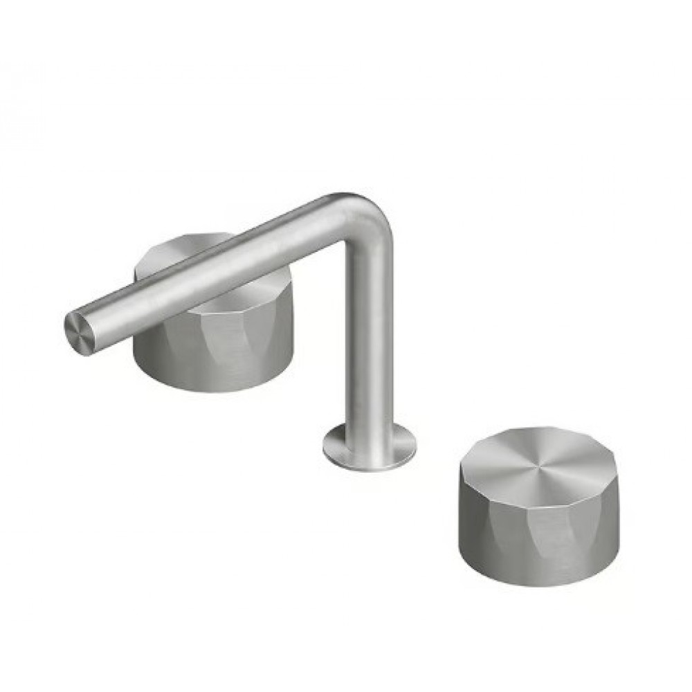 Смеситель для раковины, Quadro design, HB, цвет-сталь брашированная