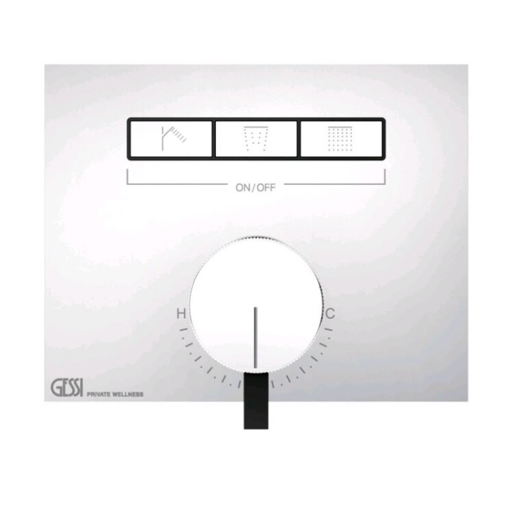 Смеситель для душа, Gessi, HI-FI, на 3 потребителя, цвет-хром