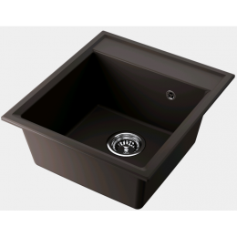 Мойка, Omoikiri, Daisen, шгв 460*510*215, отверстия для смесителя-отсутствуют, цвет-espresso