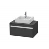 Тумба под раковину, Duravit, Ketho, шгв 800*550*426, раковина-необходимо заказать, цвет-графит матовый
