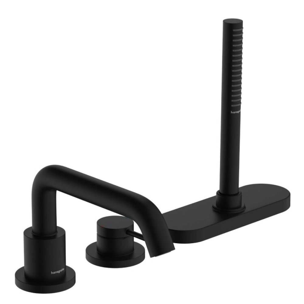 Смеситель для ванны, Hansgrohe, Tecturis S, цвет-черный матовый