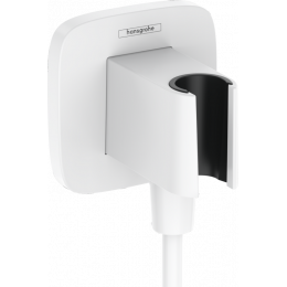 Шланговое подсоединение, Hansgrohe, FixFit Q, цвет-белый матовый