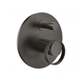 Смеситель для душа, Gessi, Anello, на 2 потребителя, цвет-Black Metal Brushed PVD