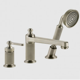 Смеситель для ванны и душа, Gessi, VENTI20, цвет-Finox Brushed Nickel