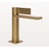 Смеситель для раковины, Gessi, Inverso Rigato, цвет-Warm Bronze Brushed PVD