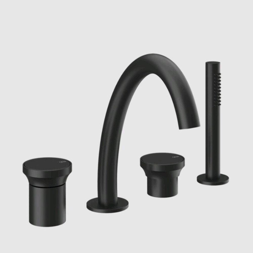 Смеситель для ванны и душа, Gessi, Origini, цвет-черный матовый