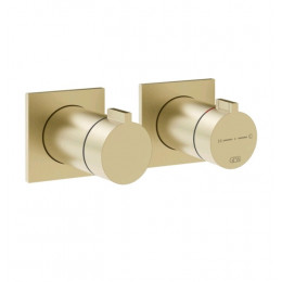 Смеситель для душа, Gessi, Inverso Bath&Shower, на 3 потребителя, цвет-Brass Brushed PVD