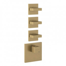 Смеситель для душа, Gessi, на 4 потребителя, цвет-Warm Bronze Brushed PVD