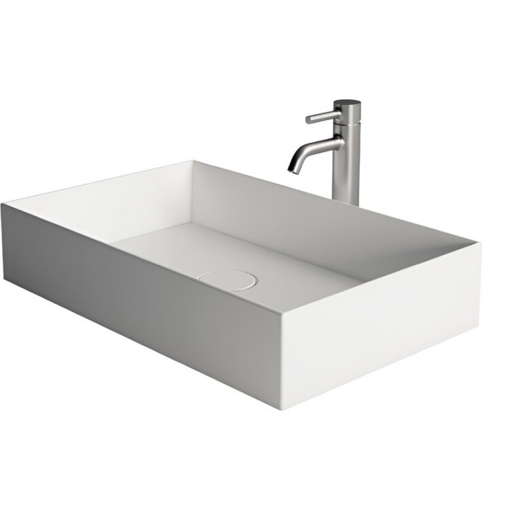 Раковина, Alice, Spy, шгв 600*370*120, отверстия для смесителя-отсутствуют, цвет-белый матовый