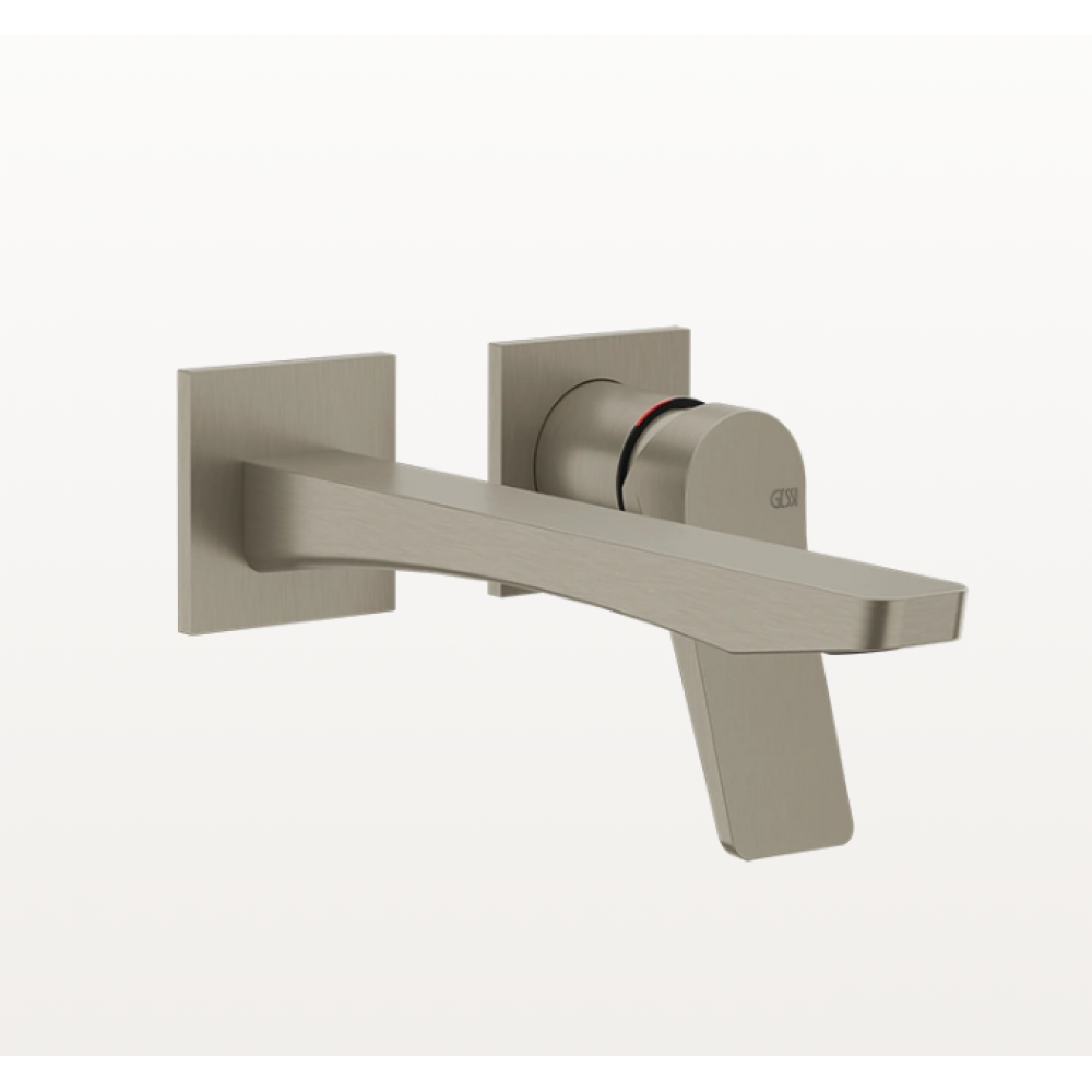 Смеситель для раковины, Gessi, Rilievo, цвет-Finox Brushed Nickel