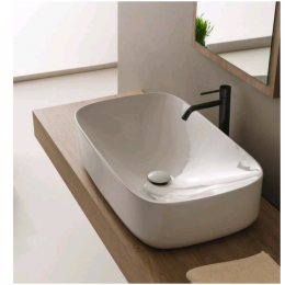 Раковина, Scarabeo, Moon, шгв 720*420*180, отверстия для смесителя-отсутствуют, цвет-Air