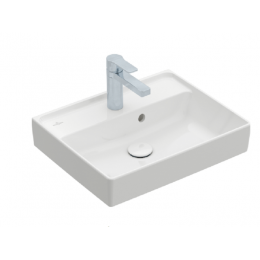 Раковина, Villeroy&Boch, Collaro, шгв 500*400*150, отверстия для смесителя-1, цвет-альпийский белый